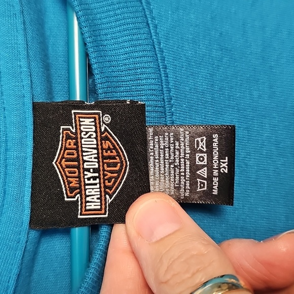 Harley-Davidson Biker Teal and Orange Roadglide Graphic Tee 2XL - Picture 2 of 4